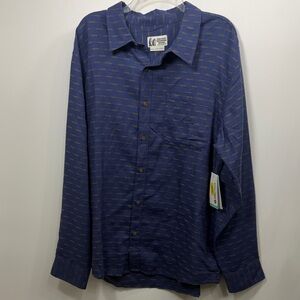 Marmot Mountain Works Fairfax Novelty lightweight flannel Shirt blue  XL. NWT.